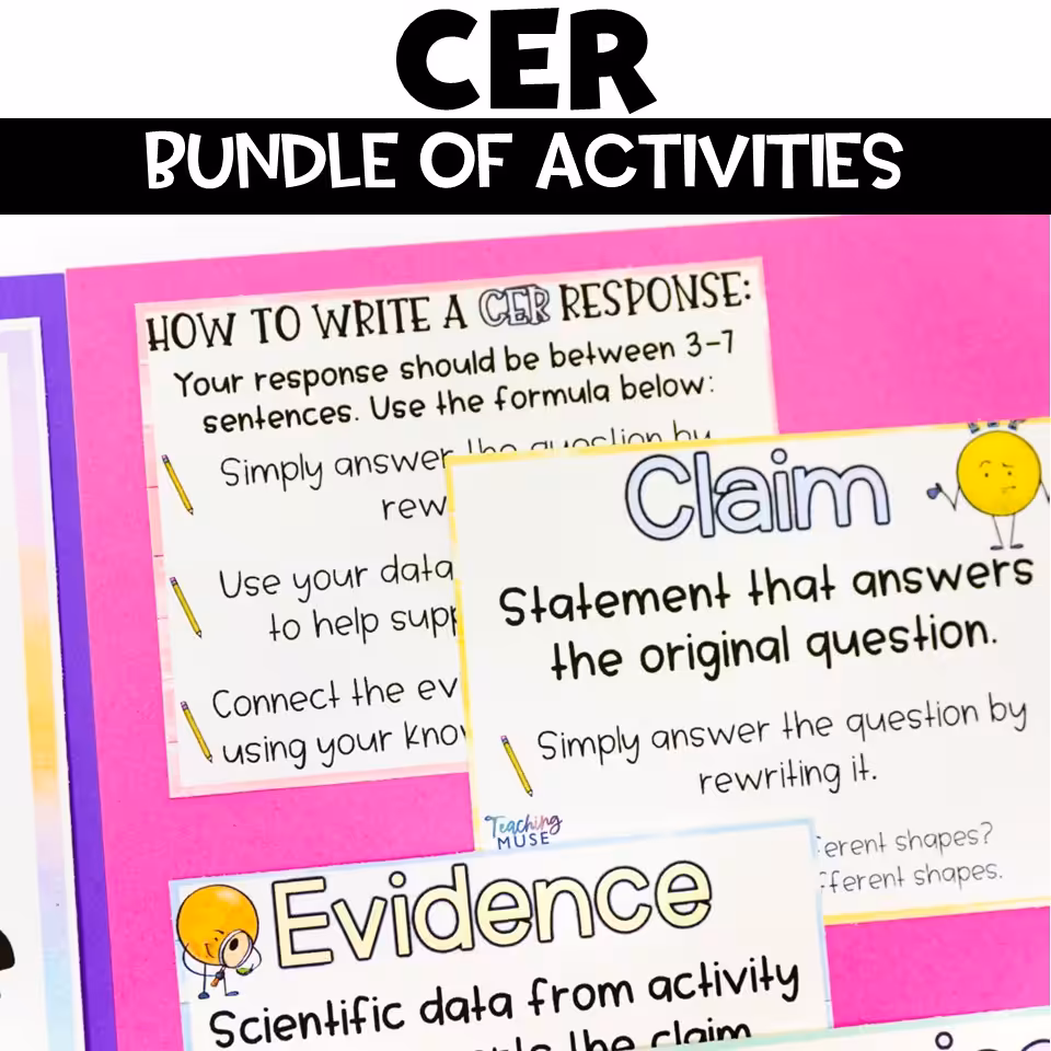 CER claim evidence reasoning unit to use in your NGSS Classroom