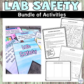 lab safety and scientific method banners, reading and project