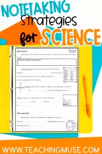 using fill in the blank notes for teaching science