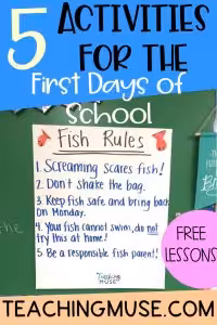 first days of school science activities