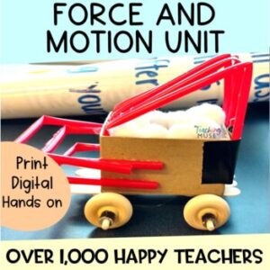 Force and Motion Unit with Newton's Laws, Speed, Velocity, and Acceleration