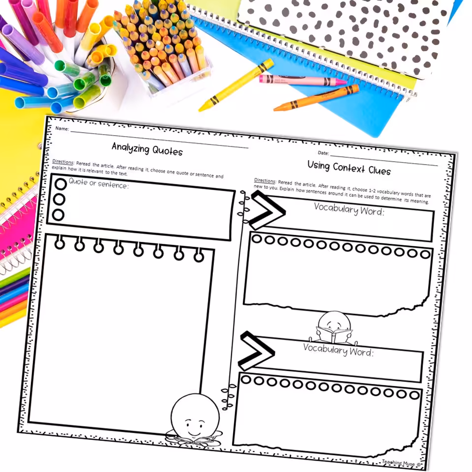 Building reading comprehension and vocabulary with nonfiction text activities using graphic organizers