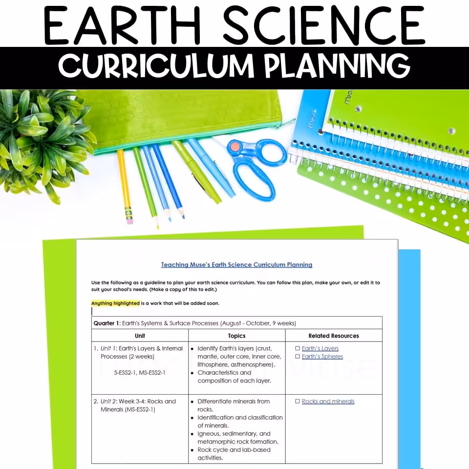 How to Teach Earth Science Without Feeling Like You Need a Geology Degree 1 Teach Earth Science with this free curriculum map to make planning this back to school season easy and productive.