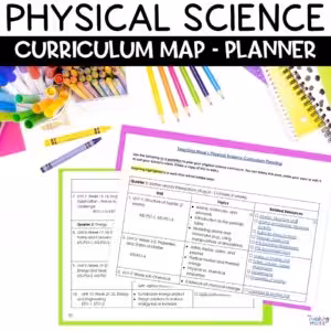 a curriculum map planner to help physical science teachers this back to school season