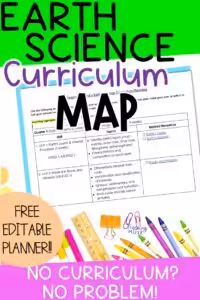 Middle school teacher planning how to teach Earth science with confidence using a free curriculum map and engaging NGSS-aligned strategies.