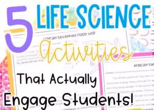 Learn what to teach in middle school life science with these 5 activities