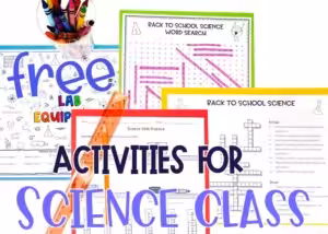 free back to school science activities