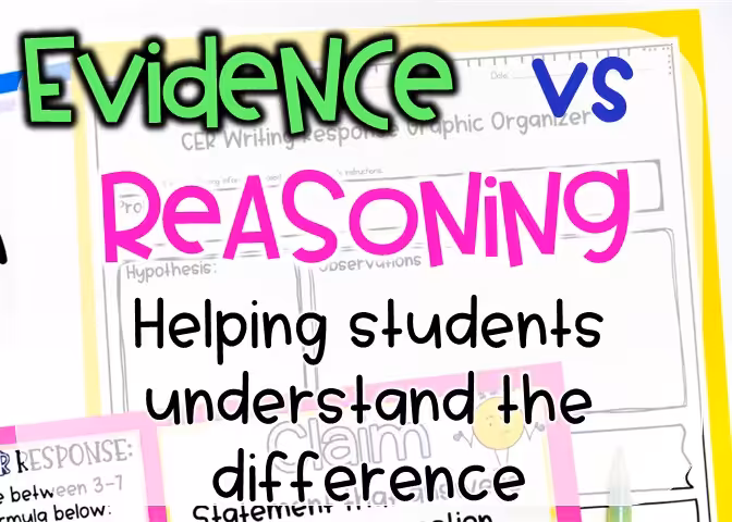 CER reasoning helping students write in science