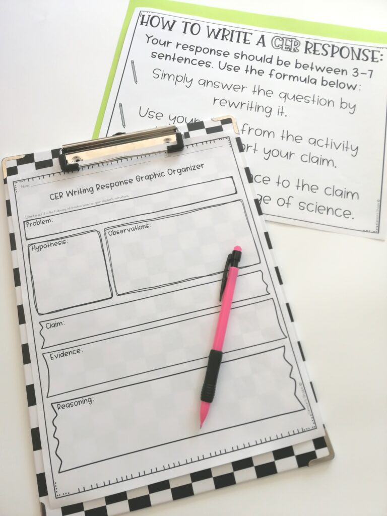 Teaching CER reasoning in science responses
