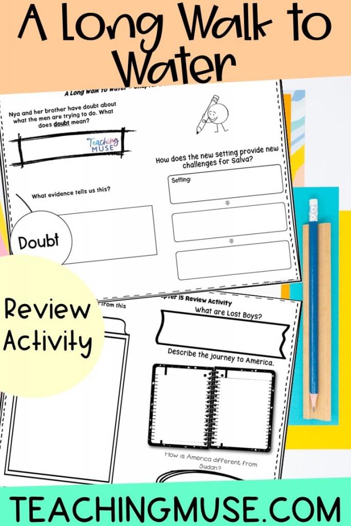 A long walk to water review graphic organizers pin