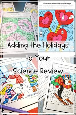review activities help science teachers tie content to the holidays allow students to have fun while learning