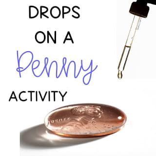 Drops on a penny Back to school science activities