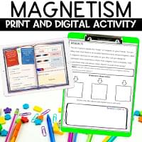How to Teach a Unit on Magnetism 3 Magnet worksheets and digital activity for grades 4 5 6