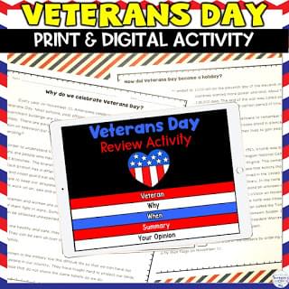 veterans day activities for grades 4 5 6 to learn about armistice day and veterans